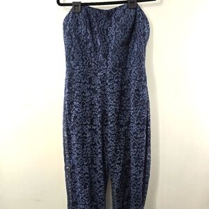 LT LanTing Bride Jumpsuit Strapless Lace Straight Leg Bridal Mother Of The Bride